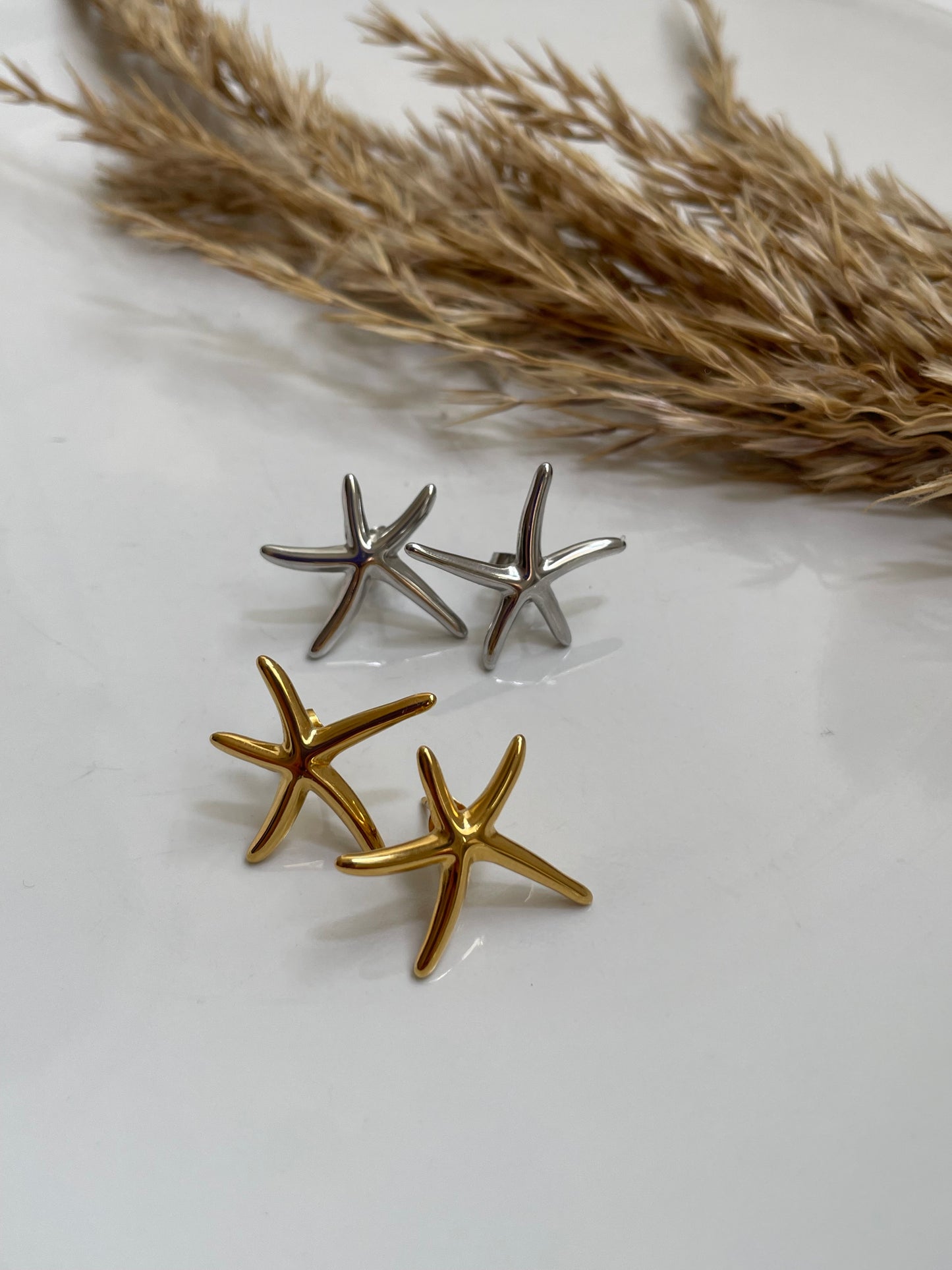 Pendientes Estrella de Mar en Acero Inoxidable