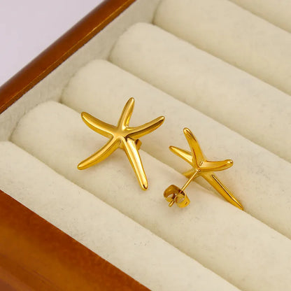 Pendientes Estrella de Mar en Acero Inoxidable