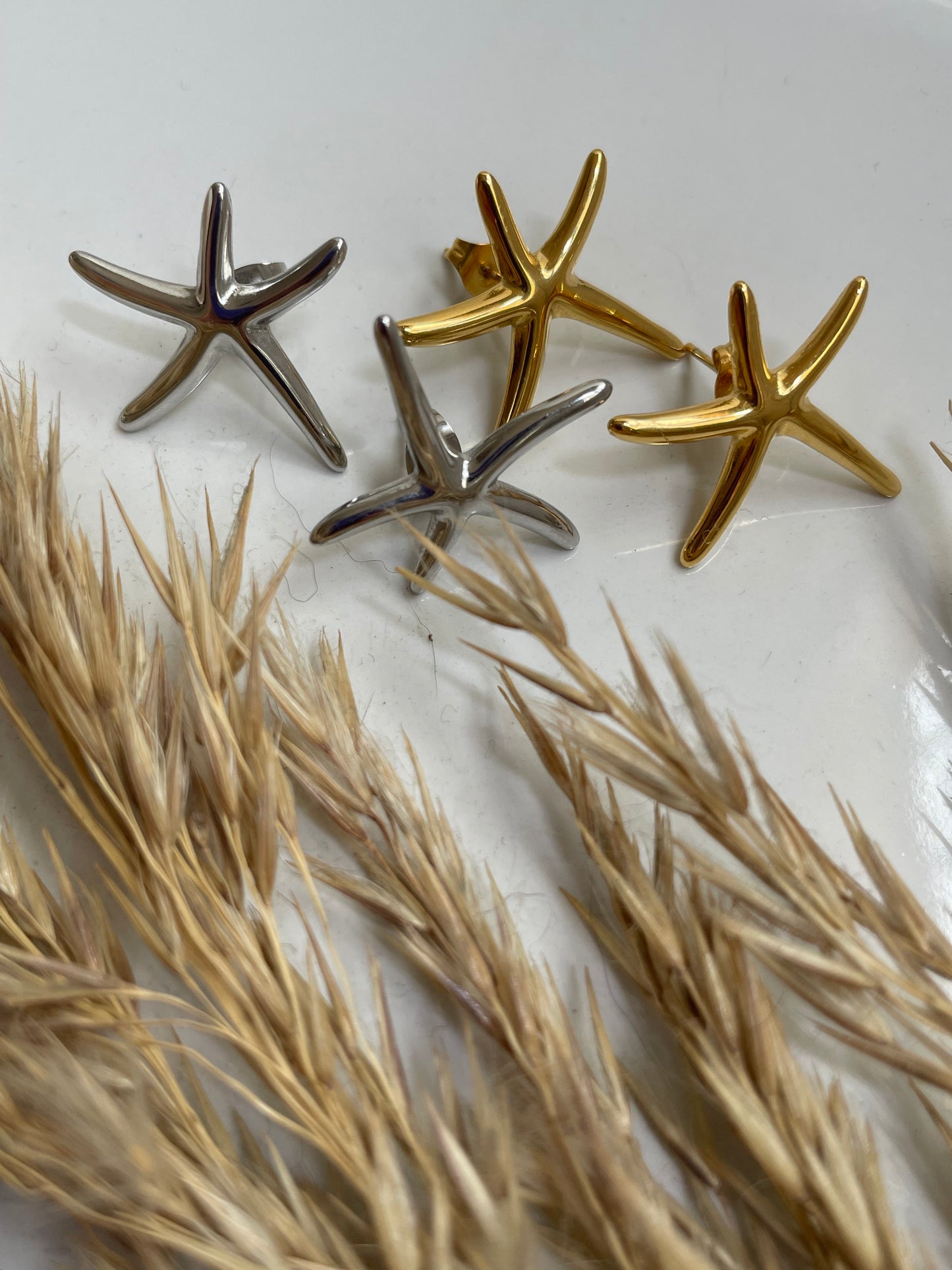 Pendientes Estrella de Mar en Acero Inoxidable